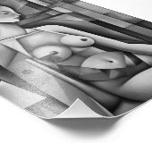 "キュービスト解釈：フェミニン抽象芸術の体 フォトプリント            (角)