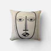 キュービスト顔アート装飾用クッション-抽象デザイン クッション (正面)