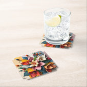 キュービズムのアートフラワーコースター ペーパーコースター (インサイチュ)