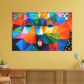 キュービズムのアーバンアート キャンバスプリント (インサイチュ (リビング))