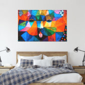 キュービズムのアーバンアート キャンバスプリント (インサイチュ (寝室))
