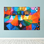 キュービズムのアーバンアート キャンバスプリント (インサイチュ (ウッドフロア))