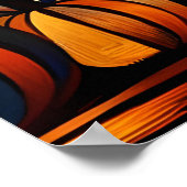 キュービズムのハロウィーン猫のポスター ポスター (角)