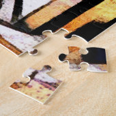 キュービズムのワインテーマ:ボトル&ブドウ ジグソーパズル (側面)