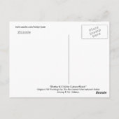 キュービズムの世界の母と子 ポストカード (裏面)