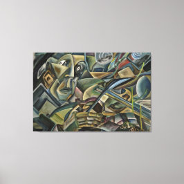 キュービズムの油彩画フィドラー キャンバスプリント