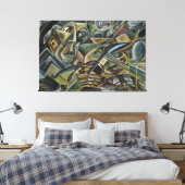キュービズムの油彩画フィドラー キャンバスプリント (インサイチュ (寝室))