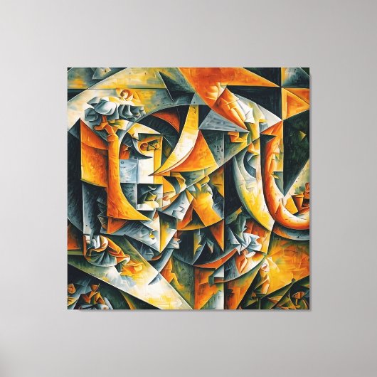 キュービズムの風景2 キャンバスプリント (正面)