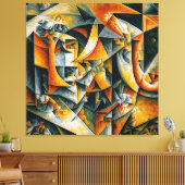 キュービズムの風景2 キャンバスプリント (インサイチュ (リビング))