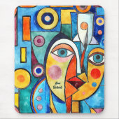 キュービズムデザイン マウスパッド (正面)