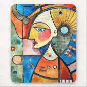 キュービズムデザイン マウスパッド (正面)