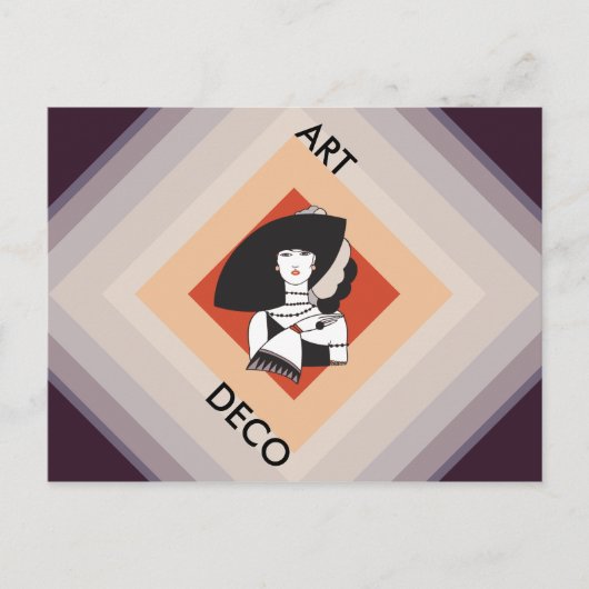 キュービズムファッションレディ ポストカード (正面)