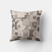 キュービズムモダンアートスクエアシェイプハーフトーン クッション (裏面)