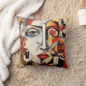 キュービズム女性抽象芸術芸術 クッション (ブランケット)