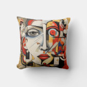キュービズム女性抽象芸術芸術 クッション (正面)