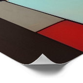 キュービズム抽象芸術レディ顔 ポスター (角)