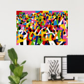 キュービズム踊りパーティー ポスター (ホームオフィス)