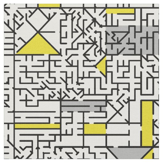 キュービズム迷路 ファブリック (クローズアップ)
