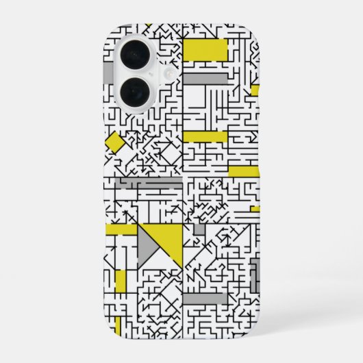 キュービズム迷路 iPhone 16ケース (裏面)