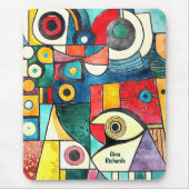 キュービズム デザイン マウスパッド (正面)