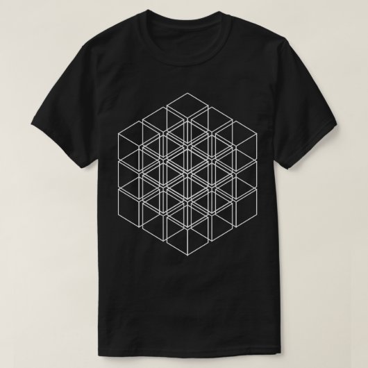 キュービックスクウェアデザイン Tシャツ (デザイン正面)