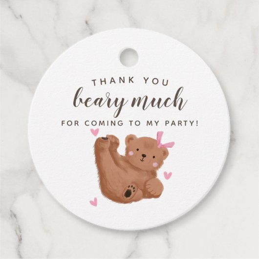 キュービーベアーサンキューベイリーマジョーティルガール誕生日 フェイバータグ (正面)