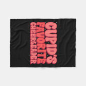 キューピッお気に入りのチチリーダーValentine Day Love Che フリースブランケット (正面(横))