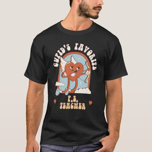 キューピッお気に入りのトP E先生先生かわいいグルービー Tシャツ (正面)