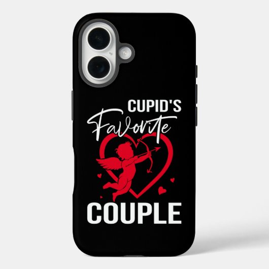 キューピッお気に入りのドのカップルおもしろい- Valentine's Day Case-Mate iPhoneケース (裏面)