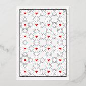 キューピッエレガントドアローズハートラスベガス金ゴールド 箔招待状 (裏面)