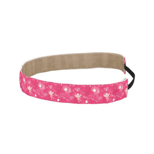 キューピッドが付いているバレンタインデーパターン アスレチックヘッドバンド (右)