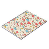 キューピッドが付いているバレンタインデーパターン ノートブック (左側)