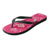 キューピッドが付いているバレンタインデーパターン ビーチサンダル (アングル)