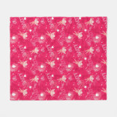 キューピッドが付いているバレンタインデーパターン フリースブランケット (正面(横))