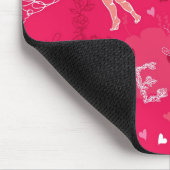 キューピッドが付いているバレンタインデーパターン マウスパッド (コーナー)