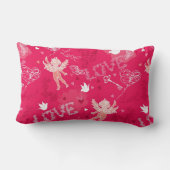 キューピッドが付いているバレンタインデーパターン ランバークッション (裏面)