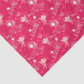 キューピッドが付いているバレンタインデーパターン 薄葉紙 (詳細)