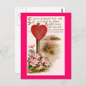 キューピッドが秘密を知るポストカード ポストカード (正面/裏面)