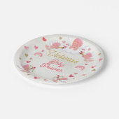 キューピッドとカクテルバレンタインデー赤ちゃんシャワー ペーパープレート (アングル)