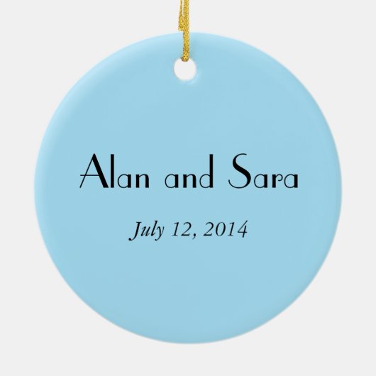 キューピッドとサイケ結婚ーのオーナメント セラミックオーナメント (裏面)