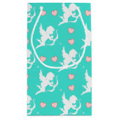 キューピッドとハートターコイズ スモールペーパーバッグ (裏面)