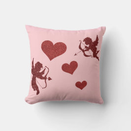 キューピッドとハート装飾用クッション クッション