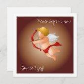 キューピッドと矢 招待状 (正面/裏面)