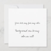 キューピッドと矢 招待状 (裏面)