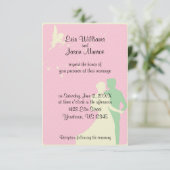 キューピッドと踊りカップル結婚式招待状 招待状 (スタンド正面)