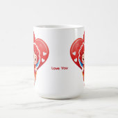 キューピッドのかわいい弓と矢 コーヒーマグカップ (中央)