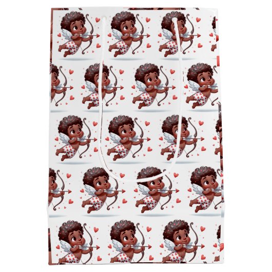 キューピッドのチャームベミーバレンタイン ミディアムペーパーバッグ (裏面)