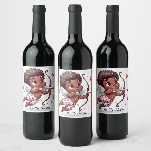 キューピッドのチャームベミーバレンタイン ワインラベル (ボトル)