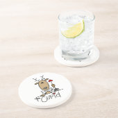 キューピッドのトナカイのクリスマスのTシャツおよびギフト コースター (側面)