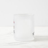 キューピッドのトナカイのクリスマスのTシャツおよびギフト フロストグラスマグカップ (中央)